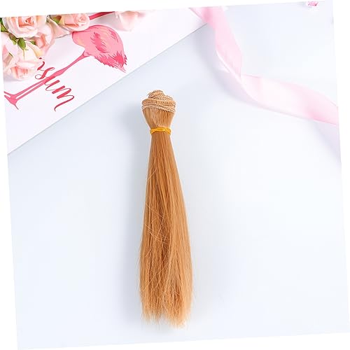 VINTORKY 5 Stück 15 Cm Hitzebeständige Perücke Für Mädchen Puppenperücken Mit Glatten Haarverlängerungen Perücken-arrangement Aus Echthaar Für Puppen () von VINTORKY