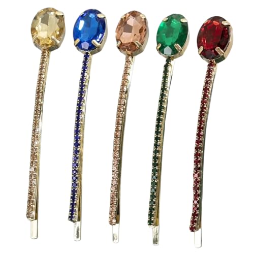 VINTORKY 5 Stück Edelstein Clips Mädchen Haar Accessoires Strass Haarspangen Damen Haarspangen Strass Haarspangen Damen Kopfschmuck Haarspangen Für Damen Haar Accessoires Für Damen von VINTORKY