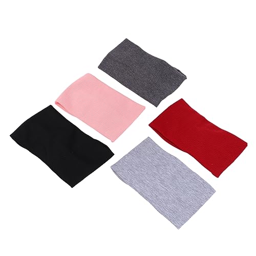 VINTORKY 5 Stück Teiliges Elastischer Haarbänder für Stilvolle Kopfband Accessoires Schwarz Dunkelgrau Hellgrau und Weinrot für Mädchen Haarschmuck für von VINTORKY