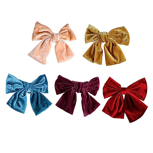 VINTORKY 5 Stück Teiliges Zufällige Farben Haarklammern mit Schleife für Damen Stilvolle Haaraccessoires für Eleganten Look und Vielseitige Frisuren Zufällige Farbe von VINTORKY