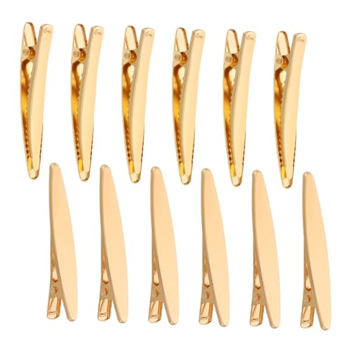 VINTORKY 50 Stück Teiliges Metall haarspangen Gold Hohl Alligator design DIY Haarschleifen Zubehör für Frauen Mädchen zum Haare Stylen und Basteln von VINTORKY