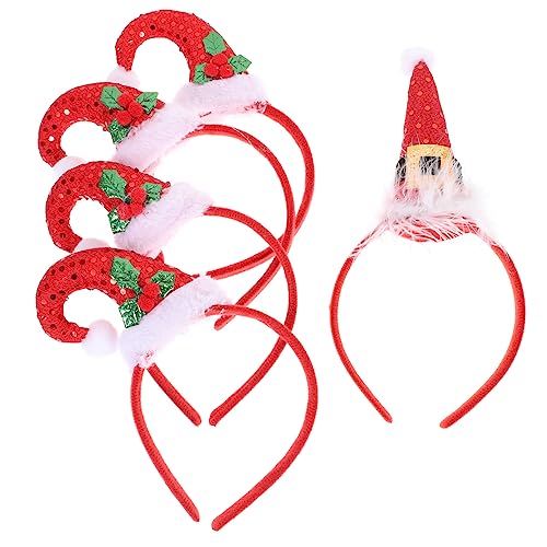 VINTORKY 5stücke Teiliges Weihnachts-stirnband Mit Santa-hut Für Erwachsene Festliche Haarschmuck-dekoration Für Weihnachten Party Cosplay Einzigartiges Design Um Aufmerksamkeit Zu von VINTORKY
