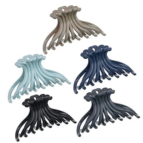 VINTORKY 5stücke Große Haarklammern Für Dickes Haar Dekorative Blumen-clips Ergonomisch Geformt Sichere Haftung Haarstyling-tool Für Frauen Geeignet Für Partys Und Alltag von VINTORKY