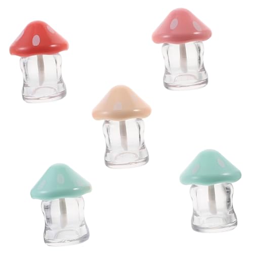 VINTORKY 5stücke Pilz Lip Gloss Leere Lip Balsam Herstellung Kit Pilzform Behälter Für Diy Kosmetik Rohre Zum Nachfüllen von VINTORKY