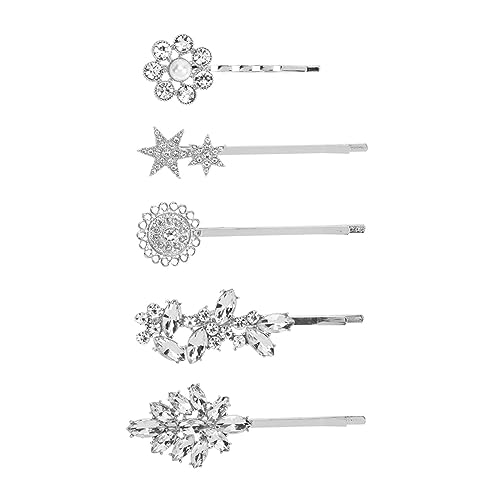 VINTORKY 5stücke Teiliges Haarklammern Mit Kristallen Und Perlen Haarspangen Blumen Stern Und Blattform Für Und Mädchen Für Alltagslooks Und Besondere Anlässe von VINTORKY
