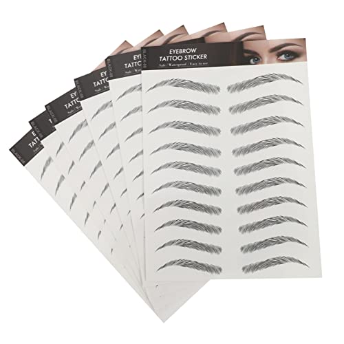 VINTORKY 6blätter Falsche Augenbrauen Aufkleber Haarähnliche Augenbrauen Imitation Sticker Kosmetik Für Tattoos Für Make-up von VINTORKY