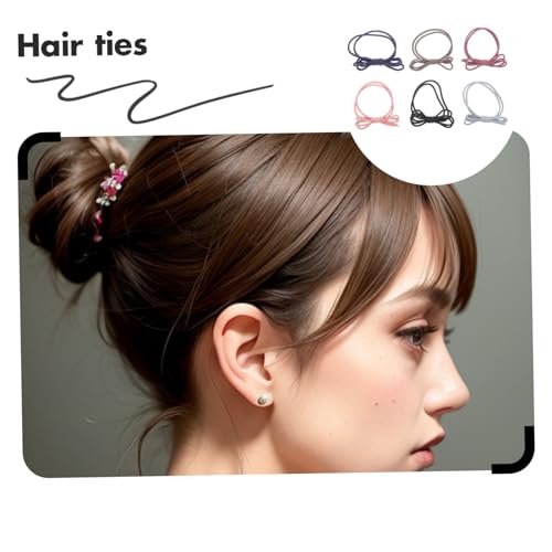 VINTORKY 6 Stück Elastische Haarbänder mit Doppellagiger Knoten Schleife Dehnbare Haarringe für Damen und Mädchen Haar Accessoires in Gemischten Farben Stabiler für Ponytails und von VINTORKY