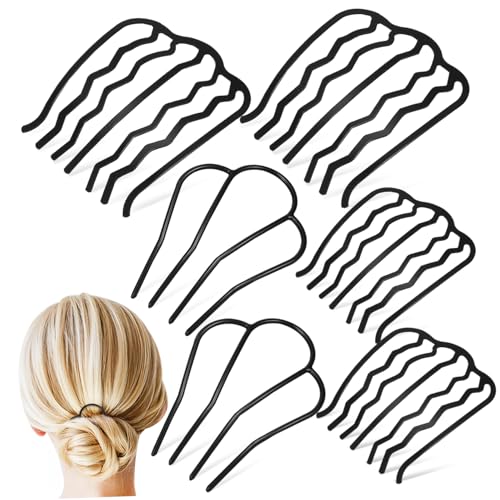 VINTORKY 6 Stk Haargabelstab Haarklammer Haarknoten-clip Haarstäbchen in U-form Haarspange Haarseitengabel Haarschmuck Für Frauen Haarnadel Mit 4 Zinken Haarstyling-clip Metall Kamm von VINTORKY