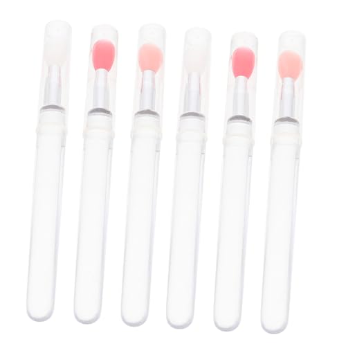 VINTORKY 6 Stück Lippenpinsel Lidschatten Make Up Pinsel Lippenmaskenpinsel Silikon Lippen Make Up Pinsel Lippenstift Pinsel Silikon Lippenstiftstift Lippenbalsam Pinsel Make Up von VINTORKY