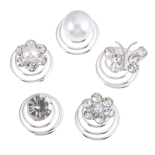 VINTORKY 60stücke Perlen Spiral Haarspange Hochzeit Spiral Haarnadel Perlen Haarspiralen Braut Haarspangen Braut Haarschmuck Schmuck Für Hochzeit von VINTORKY