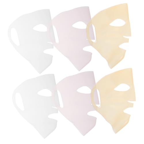 VINTORKY 6stücke Gesicht Abdeckung Wiederverwendbar Für Tuchmaske Mit Feuchtigkeitsverschluss Gesichtsmaske Halter Hautpflege Silikonmasken Hülle von VINTORKY