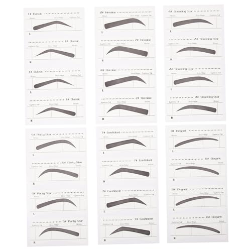 VINTORKY 6stücke Teiliges Augenbrauenschablonen-set Einweg Augenbrauen-sticker Für Präzises Augenbrauen-make-up Verschiedene Designs Für Bedürfnis Für Anfänger Und Schnelle von VINTORKY