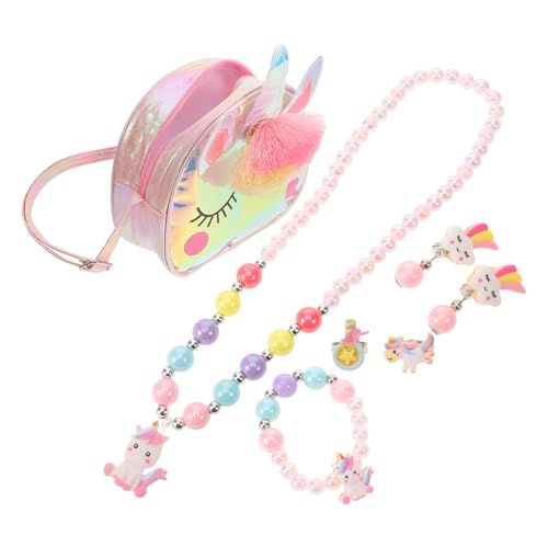VINTORKY Kinderschmuckset Mit Halskette Und Armbändern Für Kleine Mädchen Ohrringe Und Ringe Als Für Kleinkinder Und Mädchenpartys von VINTORKY