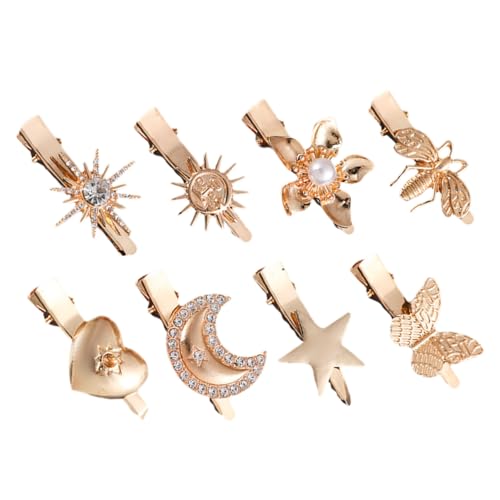 8 Stk Stern-Entenschnabel-Haarspange dekorative Haarspangen aus Metall Haarklammer Haarnadel frauen metall haarspangen Haarspange mit Schmetterlings-Entenschnabel von VINTORKY