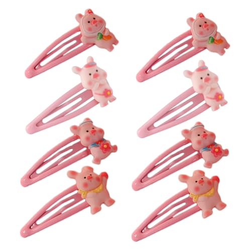 VINTORKY 8 Stück Teiliges Cartoon Haarklammer für Mädchen Niedliche Schwein Design Haarschmuck Praktische und Einfache Anwendung für Mädchen Modisches Haaraccessoire von VINTORKY
