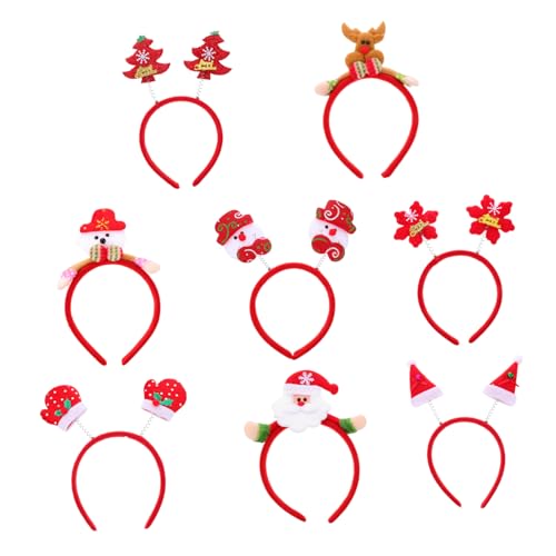 VINTORKY Einzigartiges Weihnachts-Stirnband-Set für Mädchen Stirnbänder Haarband Glöckchen für Feiertage von VINTORKY