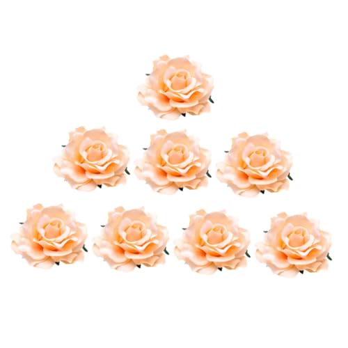 VINTORKY 8 Stück rosafarbene Haarspange Abendblätter Brauthaar elegant Kleid Hochzeit Dame Rosenblüten Haarspange Brautblumen Anstecker Braut Brustnadel gefälschte Rosenkorsage Plüschstoffe von VINTORKY