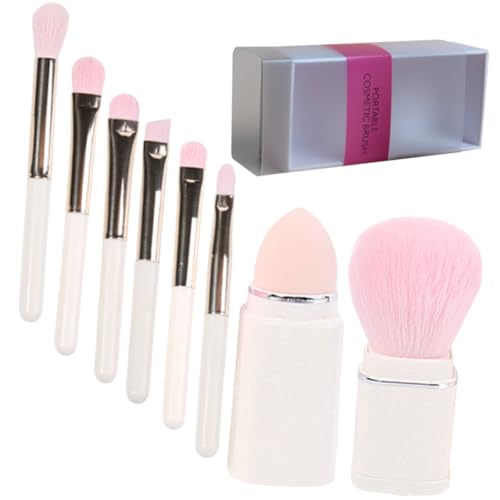 VINTORKY 1satz Tragbare Make-up-pinselset Für Frauen Vielseitige Kosmetikbürsten Für Blush Und Lidschatten Einfach Zu Reinigen Für Unterwegs in Edlem Kokosnussweiß von VINTORKY