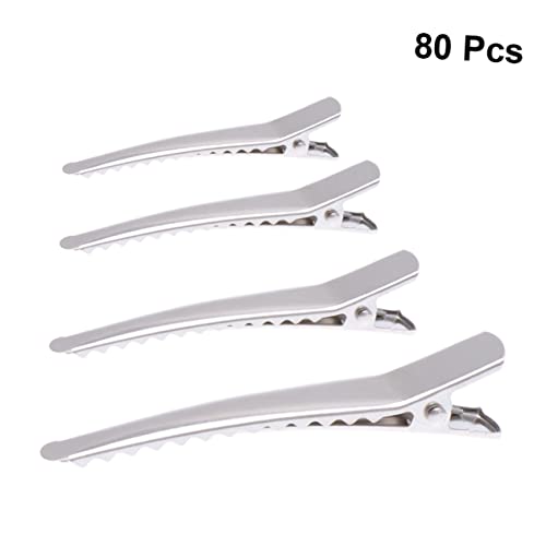 VINTORKY 80 Stück Entenschnabel Haarspangen Handgefertigte Haarklammern aus Metall Elastische Haar Accessoires für Selbstgemacht Projekte 4 Größen Haarschmuck für Damen von VINTORKY