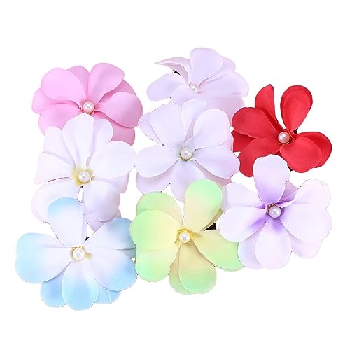 VINTORKY 8stücke Plumeria Haarklippset Für Strand Und Urlaubsaccessoires Kunstblumen-haarspangen Zufälligen Farben Für Frauen Und Mädchen Für Festivals Und Hochzeiten von VINTORKY
