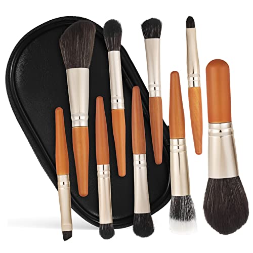 VINTORKY 9stücke Teiliges Tragbarer Make-up Pinsel Mit Aufbewahrungstasche Professionelle Foundation Blush Lidschatten Und Mehr Für Reisen Und Täglichen Gebrauch von VINTORKY