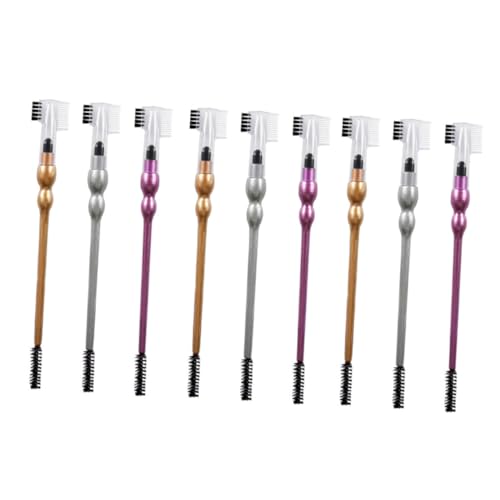 VINTORKY 9 Stück Teiliges Augenbrauenbürsten mit Wimpernbürste und Lidschatten Schwammkopf Multifunktionale Kosmetikpinsel für Perfektes Make Up für Damen und Make Up von VINTORKY