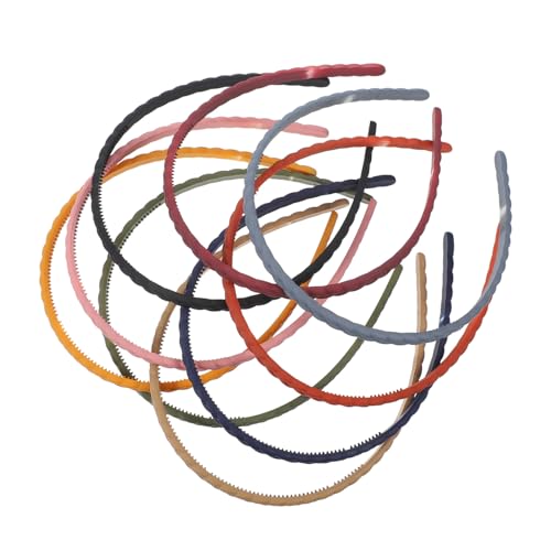 VINTORKY 9 Stück Teiliges Frosted Kunststoff Haarband für Damen und Mädchen Mattierte Leichte Stirnbänder Modischer Haarschmuck für Alltag Party und Festliche Anlässe Vielseitig und von VINTORKY