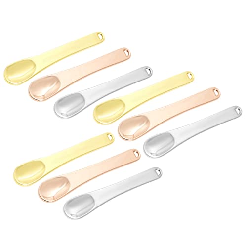 VINTORKY 9 Stücke Sahnelöffel Gel-Nagellack Probelöffel Masken Bausatz Feuchtigkeitscreme esslöffel spoons supoon cremes face cream spachtel gesichtscreme löffel Beauty-Löffel Zinklegierung von VINTORKY