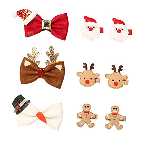 VINTORKY 9stücke Teiliges Weihnachts Haarklammern Für Junge Mädchen Festliche Haarspangen Mit Rentier-design Für Weihnachtsfeiern Und Fotos Handgefertigt Und Bequem Zu Tragen von VINTORKY