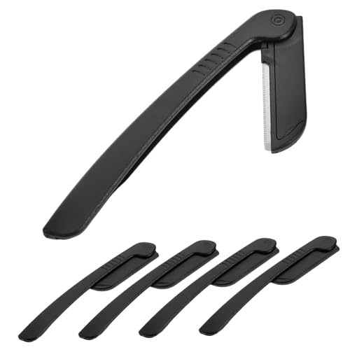 VINTORKY Augenbrauenschaber Derma-rasierer Rand Rasierklingen Bartklinge Gerade Rasierklingen Mikroklingen Für Das Gesicht Frau Rasierer Dermaplane Rasierer Black Rostfreier Stahl von VINTORKY