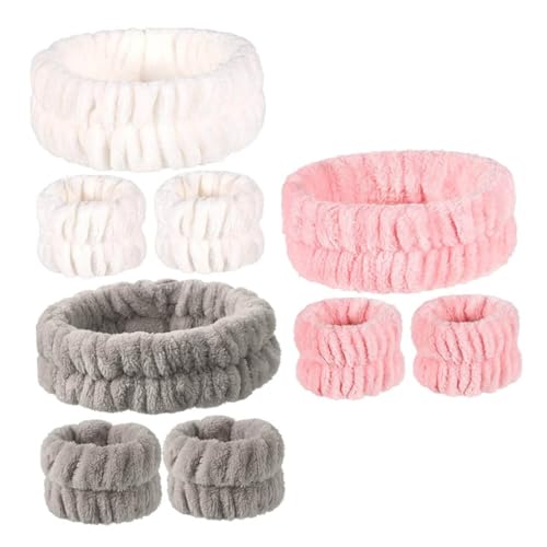 VINTORKY 1 Set Fuzzy Haarband Stirnbänder Handgelenk Bands Frauen Haar Bands Elastische Stirnband Hause Zubehör von VINTORKY