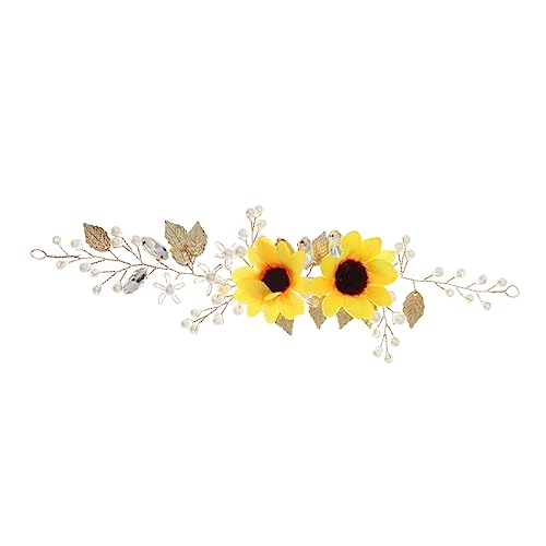 VINTORKY Sonnenblumen Stirnband Blumen Haarschmuck Für Hochzeit Geburtstag Party Frauen Kopfschmuck Eleganter Look von VINTORKY
