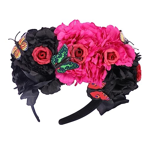 VINTORKY Blumen Stirnband Floral Kopfschmuck Damen Haarschmuck Party Hochzeit Festmahl Requisiten Accessoires Für Fotos Und Dekoration Zuhause von VINTORKY