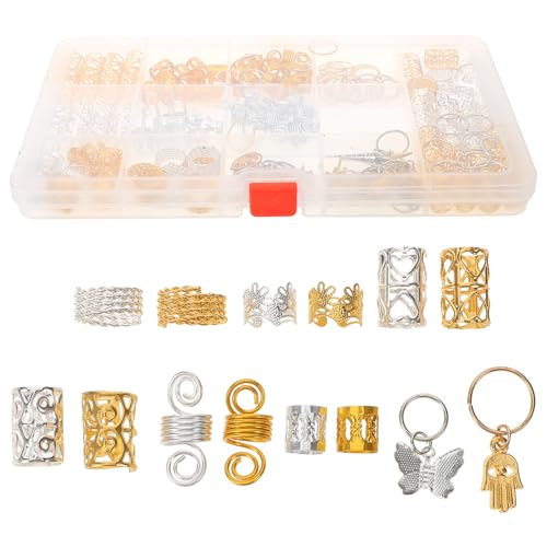 VINTORKY 185stücke Teiliges Haarschmuck Charms Für Zöpfe Und Dreadlocks Robuste Langlebige Haaraccessoires Für Kreative Frisuren Einfach Anzubringen Entfernen von VINTORKY