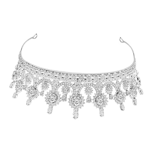 VINTORKY Braut Tiara Stirnband Krone Haarschmuck Hochzeit Kopfschmuck Strass-kopfschmuck Haarschmuck Für Hochzeit Und Party von VINTORKY