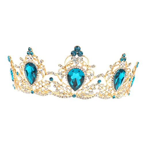 VINTORKY Brautkrone Tiara im Barockstil für Mädchen Hochzeitskopfschmuck Haaraccessoires für Feiern und Besondere Anlässe von VINTORKY