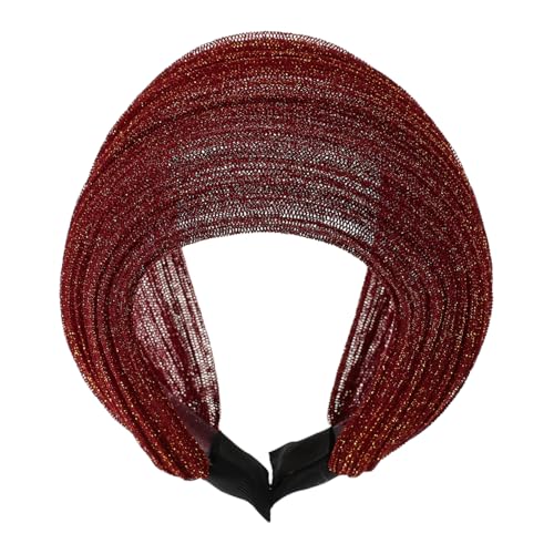 VINTORKY Breites Rutschfestes Haarband Damen Elastisches Stirnband Weißhaar Abdeckend Vintage Haarschmuck für Alltag Party Reise Gym Kopfaccessoire von VINTORKY