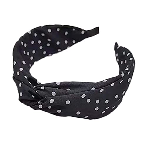 VINTORKY Dot Breitkrempige Stoff Stirnbänder für Damen Rutschfestes Haarband Zartes Design für Alltag und Feste Bequem und Langlebig für Frauen und Mädchen von VINTORKY