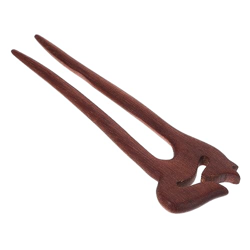 VINTORKY Eleganter Haarstab Aus Holz Haarnadel Für Frauen U-dutt Chignon Haar-accessoires Für Partys Lockiger Haarstab von VINTORKY