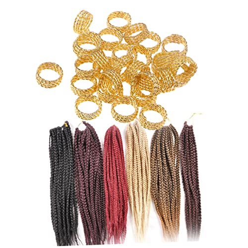 VINTORKY 30stücke Dreadlocks Metall Haarschmuck Filigrane Haarperlen Für Zöpfe Goldene Dreadlock-ringe Zur Haardekoration Für Frauen Und Mädchen von VINTORKY