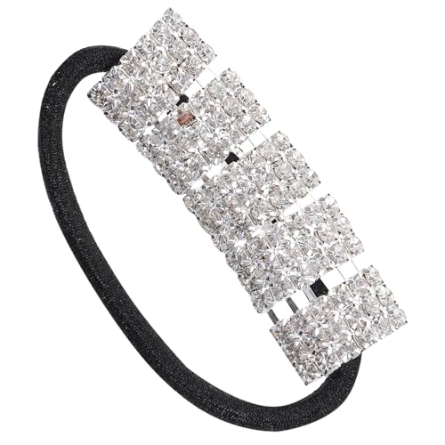 VINTORKY Elastisches Haargummi mit Strass für Damen Teiliges als Haaraccessoire oder Modisches Armband für Partys und Schonend für Haar von VINTORKY