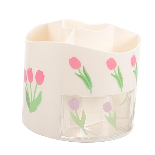 VINTORKY Eleganter Drehbarer Make-up-pinselhalter Für Kosmetik Pinsel-aufbewahrungszylinder Mit Stiftbecher Stilvoller Make-up-pinsel-organizer von VINTORKY