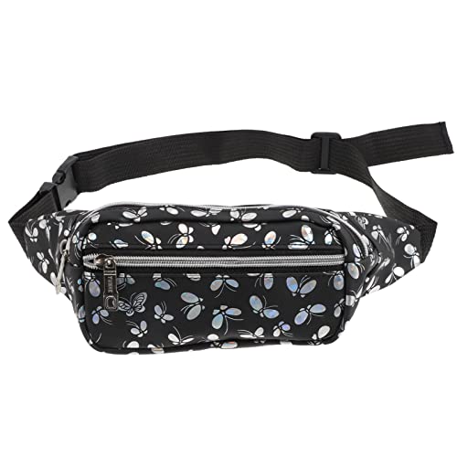 VINTORKY Fanny Pack Bauchtasche für Damen Verstellbare Hüfttasche mit Reißverschluss für Sport und Reisen Stylische Handytasche Schwarz für Outdoor Aktivitäten VINTORKY Fanny Pack Bauchtasche für Damen Verstellbare Hüfttasche mit Reißverschluss für Sport und Reisen Stylische Handytasche Schwarz für Outdoor Aktivitäten von VINTORKY