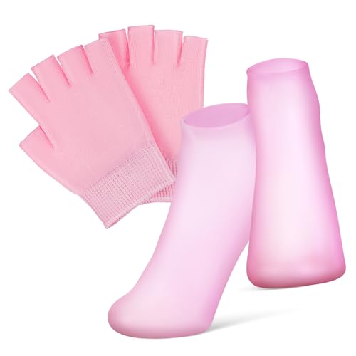 VINTORKY Feuchtigkeitsspendende Gel-handschuhe Und Gel-socken Für Trockene Haut Bequeme Fingerlos-handschuhe Mit Langer Lebensdauer Für Frauen von VINTORKY