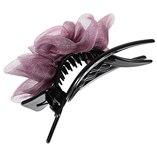 VINTORKY Französische Haarspange Mit Dekorativer Stoffblume Eleganter Haarschmuck Für Frauen Für Hochzeiten Und Besondere Anlässe Geeignet Für Dickes Normales Und Dünnes Haar von VINTORKY