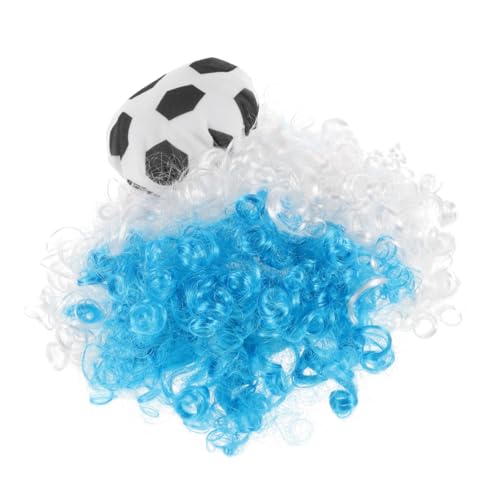 VINTORKY Fußball Lockige Perücke Mit Thema Für Party Cosplay Haar Afro-haarperücke Für Kostümparty Und Karneval von VINTORKY