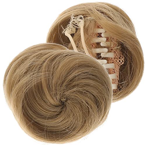 VINTORKY 2stücke Gefälschte Dutt Haarteile Pferdeschwanz Chignons Haar Extensions Gerade Dutt Haarteil Für Frauen Mädchen Volumen Fülle Accessoires von VINTORKY