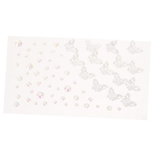 VINTORKY Gesichts-edelstein-aufkleber Schmetterlings-träne Selbstklebende Edelsteine Schimmernde Augen-gesichts-juwelen Make-up-edelstein-aufkleber Für Einen Einzigartigen Stil von VINTORKY