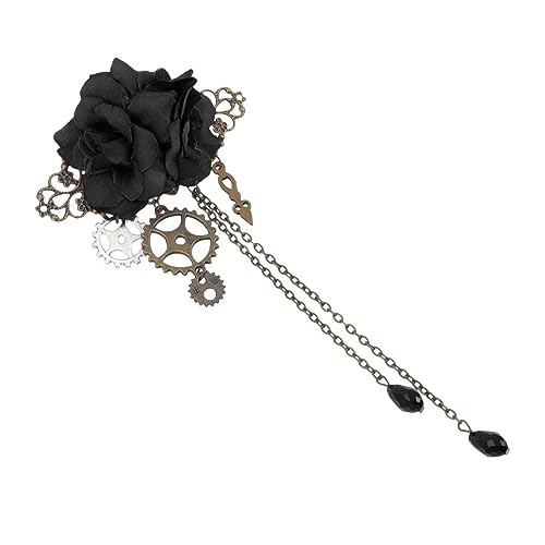 VINTORKY Zahnraddesign Haarschmuck Für Mädchen Haarspange Gothic Haaraccessoires Fantasie Accessoires Mechanische Haarspange Für Hochzeit Party Cosplay von VINTORKY