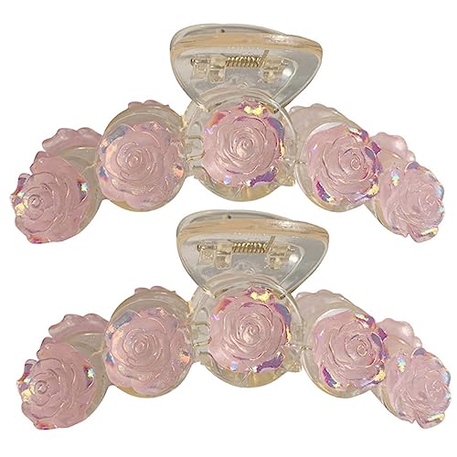 VINTORKY 2stücke Camellia Haarklammern Für Damen Große Dekorative Haarspangen Für Dickes Und Dünnes Haar Für Hochzeiten Und Alltag Rutschfeste Haarclips von VINTORKY